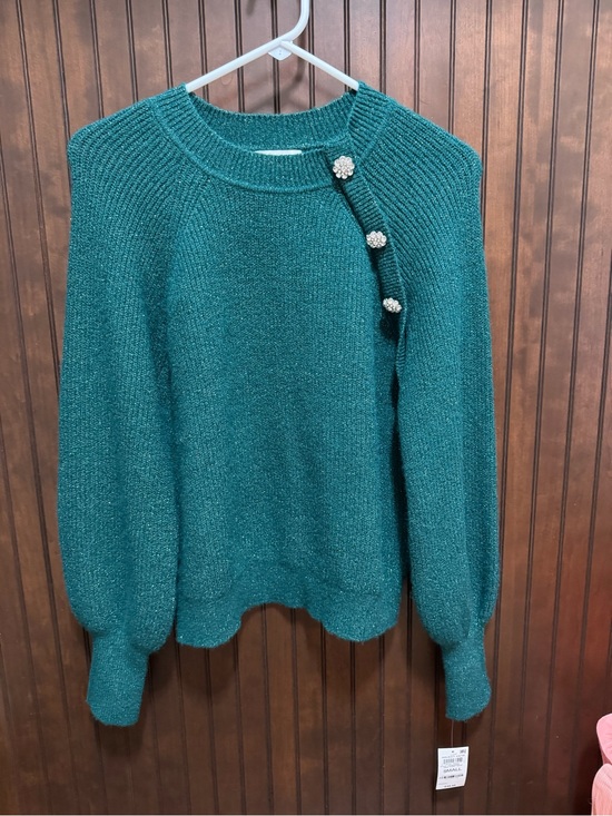 Sweaters - Sparkle Knit Sweater with Rhinestone Buttons - NWT